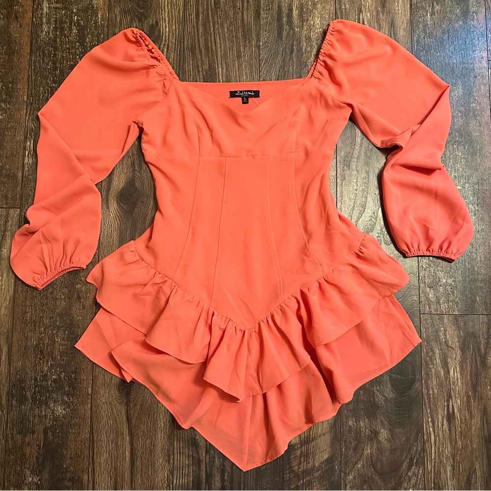Mixed Threads NWOT square neck mini dress size large